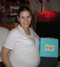 Doing my first party in October 2004, six months pregnant!
